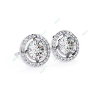 Round Halo Studs Earring STHA1344